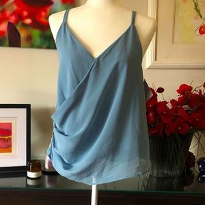 Zenana Blue Grey Top with Buttons